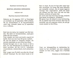 Bertha Johanna Koekkoek- Martinus Joannes Suijkerbuijk