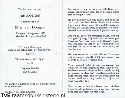 Jan Koenen Mien van Dongen