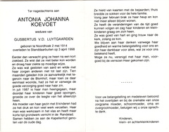 Antonia Johanna Koevoet Gijsbertus van den Luytgaarden