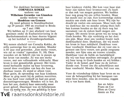Cornelia Kokke- Wilhelmus Gerardus van Ginneken- Hendricus van Genesen