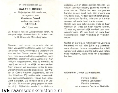 Walter Kokke- Corrie van Geloof