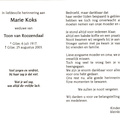Marie Koks- Toon van Roozendaal