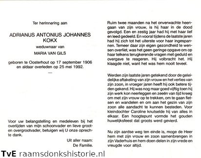 Adrianus Antonius Johannes Kokx Maria van Gils