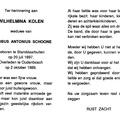 Wilhelmina Kolen- Jacobus Antonius Schoone