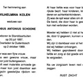 Wilhelmina Kolen Jacobus Antonius Schoone