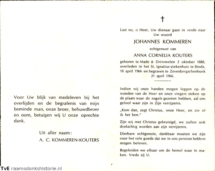 Johannes Kommeren- Anna Cornelia Kouters