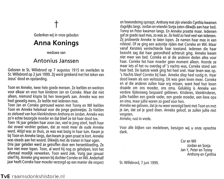 Anna Konings Antonius Janssen