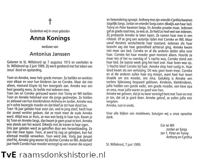Anna Konings Antonius Janssen