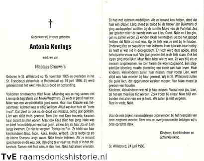 Antonia Konings- Nicolaas Brouwers