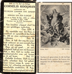 Cornelis Kooijman Mechelina Johanna van Zundert Adriana van den Elshout