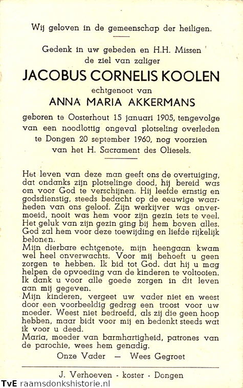 Jacobus Cornelis Koolen- Anna Maria Akkermans