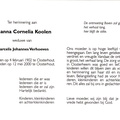 Johanna Cornelia Koolen Marcelis Johannes Verhoeven