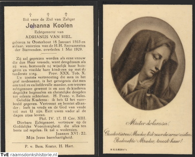 Johanna Koolen- Adrianus van Riel
