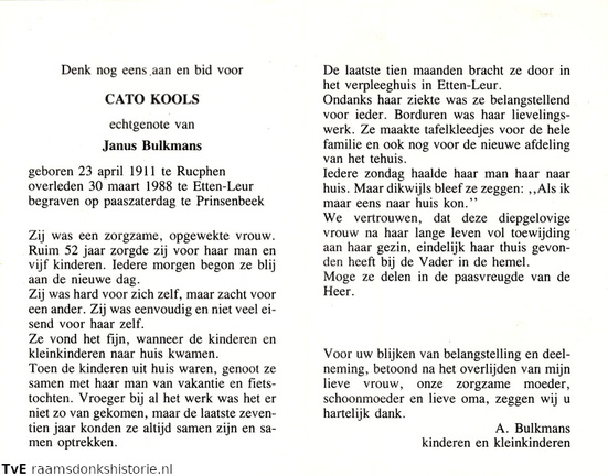 Cato Kools- Janus Bulkmans