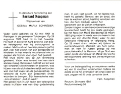 Bernard Koopman- Gesina Maria Schröder
