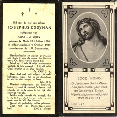 Josephus Kooyman Maria van der Rijken