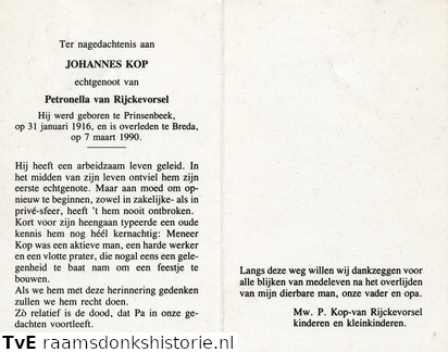 Johannes Kop- Petronella van Rijckevorsel