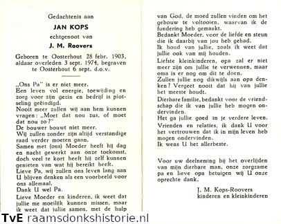 Jan Kops- J.M. Roovers