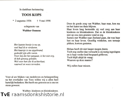 Toos Kops- Walther Oomens