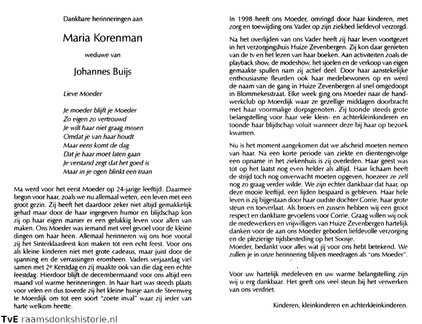 Maria Korenman- Johannes Buijs