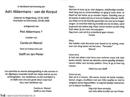 Adri van de Korput Piet Akkermans