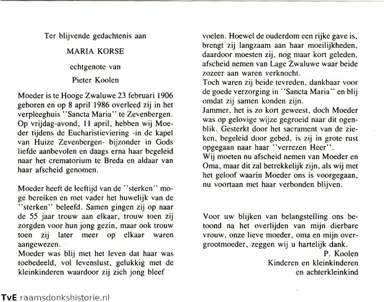 Maria Korse- Pieter Koolen