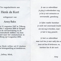 Henk de Kort Anny Bakx
