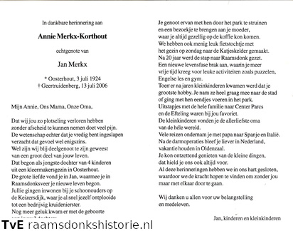 Annie Korthout- Jan Merkx