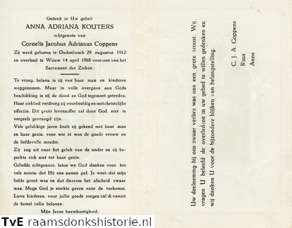 Anna Adriana Kouters Cornelis Jacobus Adrianus Coppens