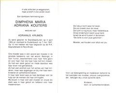 Dimphena Maria Adriana Kouters- Adrianus Krijnen