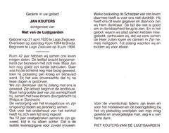 Jan Kouters- Riet van de Luijtgaarden
