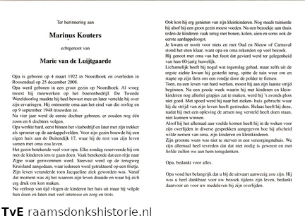 Marinus Kouters- Marie van de Luijtgaarde