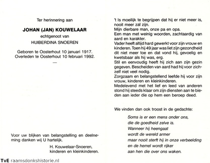 Johan Kouwelaar- Huiberdina Snoeren