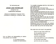 Johan Kouwelaar Huiberdina Snoeren