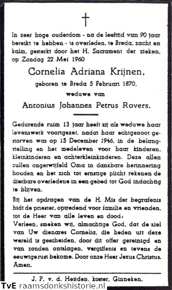 Cornelia Adriana Krijnen Antonius Johannes Petrus Rovers