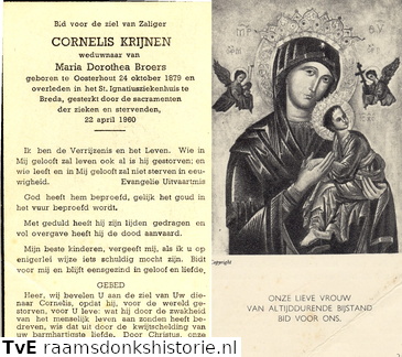 Cornelis Krijnen- Maria Dorothea Broers
