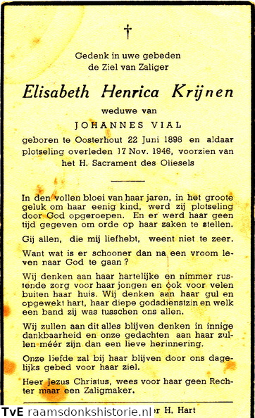 Elisabeth Henrica Krijnen Johannes Vial