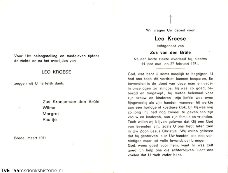 Leo Kroese- Zus van den Brûle
