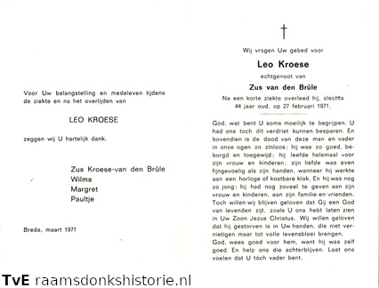 Leo Kroese Zus van den Brûle