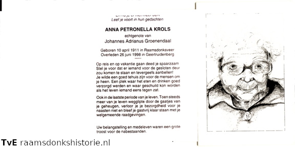 Anna Petronella Krols  Johannes Adrianus Groenendaal