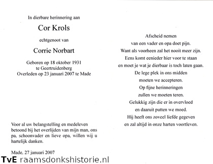 Cor Krols- Corrie Norbart