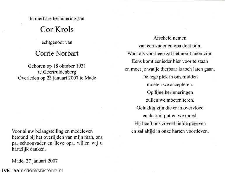 Cor Krols Corrie Norbart