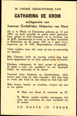 Carharina de Krom Joannes Godefridus Hubertus van Hout