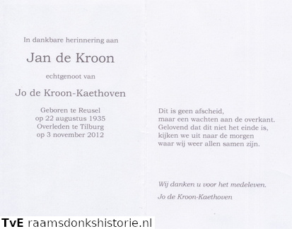 Jan de Kroon Jo Kaethoven