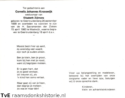 Cornelis Johannes Krooswijk Elisabeth Zijlmans