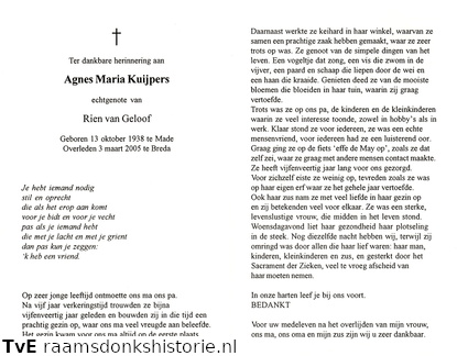 Agnes Maria Kuijpers- Rien van Geloof