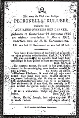 Petronella Kuijpers- Adrianus Cornelis den Dekker