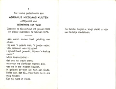 Adrianus Nicolaas Kuijten- Wilhelmina van Vugt