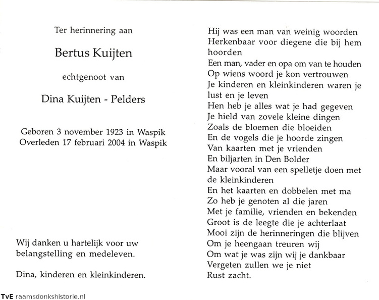 Bertus Kuijten- Dina Pelders