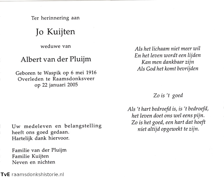 Jo Kuijten- Albert van der Pluijm